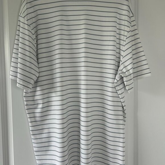 2 Men's Under Armour Polo Size XL EUC Blue and White n& Gray Stripes - Picture 3 of 6